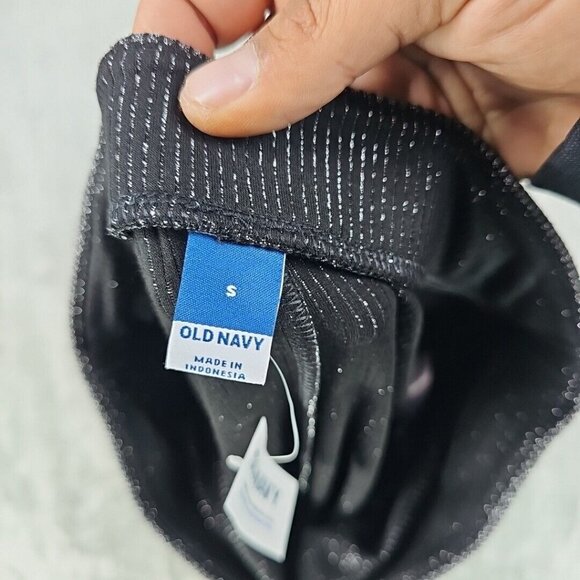 Old Navy Midi Skirt Womens S Metallic Silver Side Slit Elastic Waist Party NWT - Picture 2 of 8